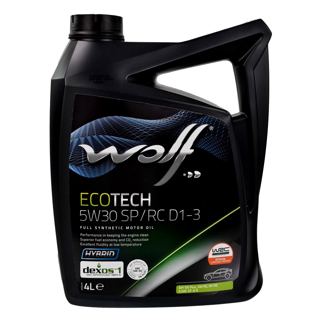 Моторна олива WOLF EcoTech SP/RC D1-3 5W-30 4 л (1049901) - zapix