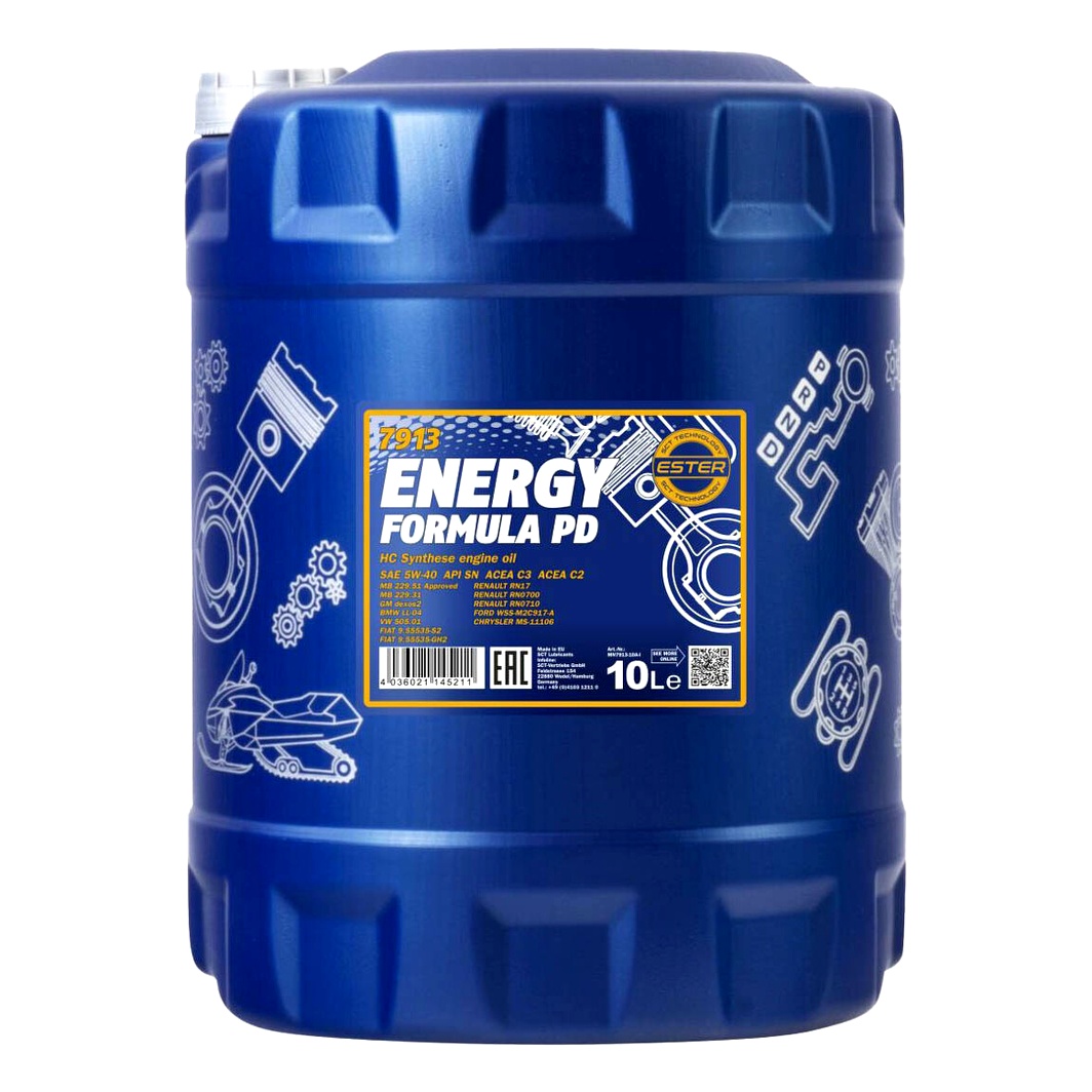 Моторна олива MANNOL Energy Formula PD 5W-40 10 л (MN791310) - zapix