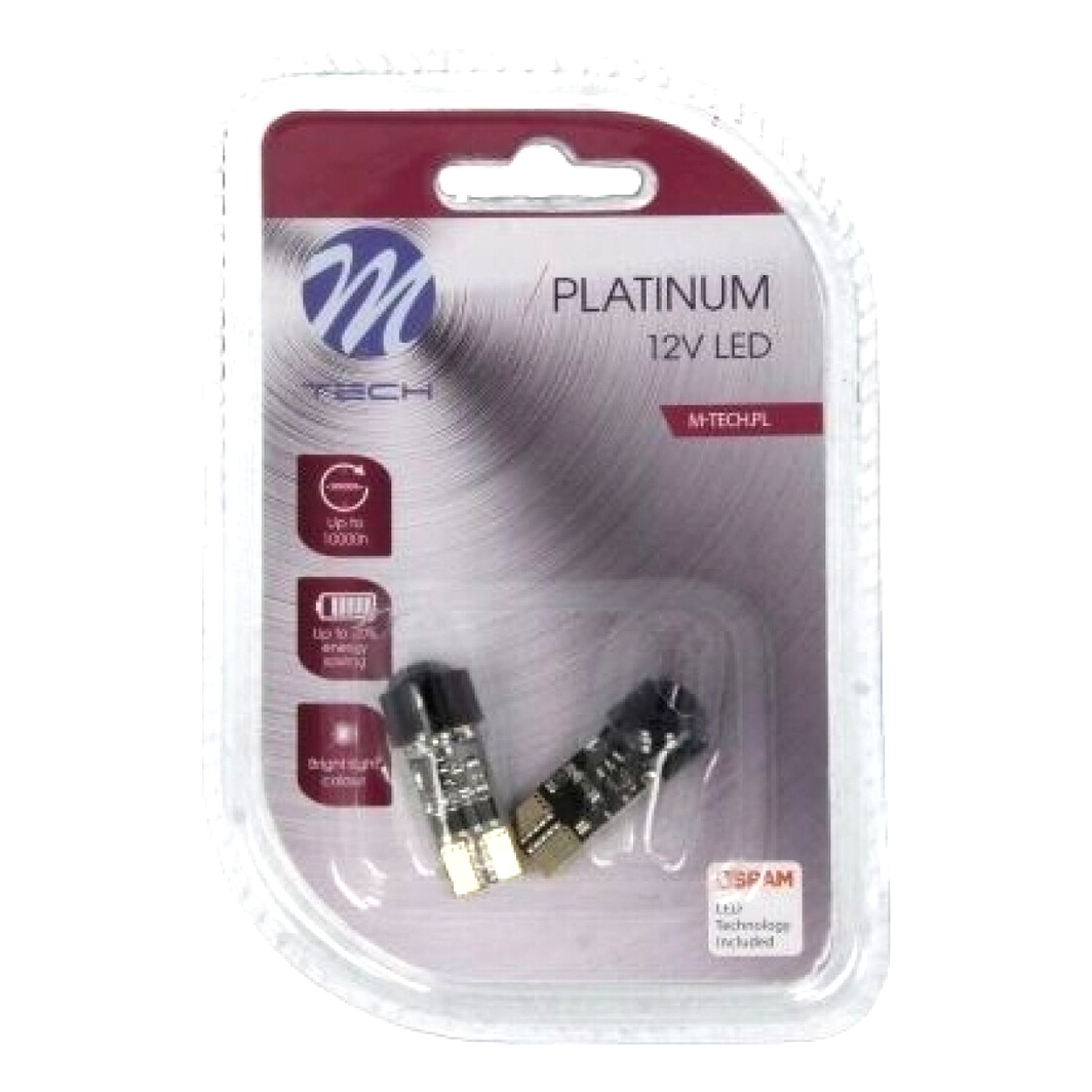 Автолампа LED (светодиодная) M-TECH Platinum W5W W2.1x9.5d 2.5W 12V TULB805W - zapix