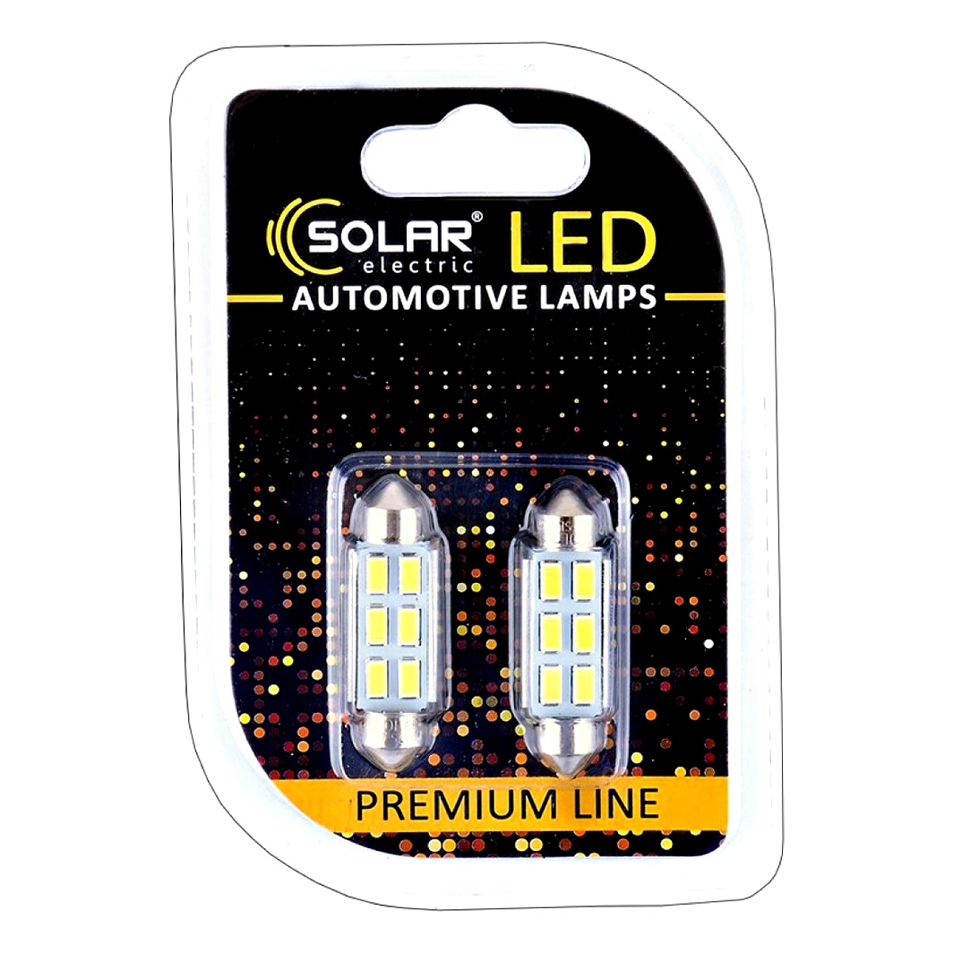 Автолампа LED (светодиодная) SOLAR T11x41 SV8.5 12V SL1361 - zapix