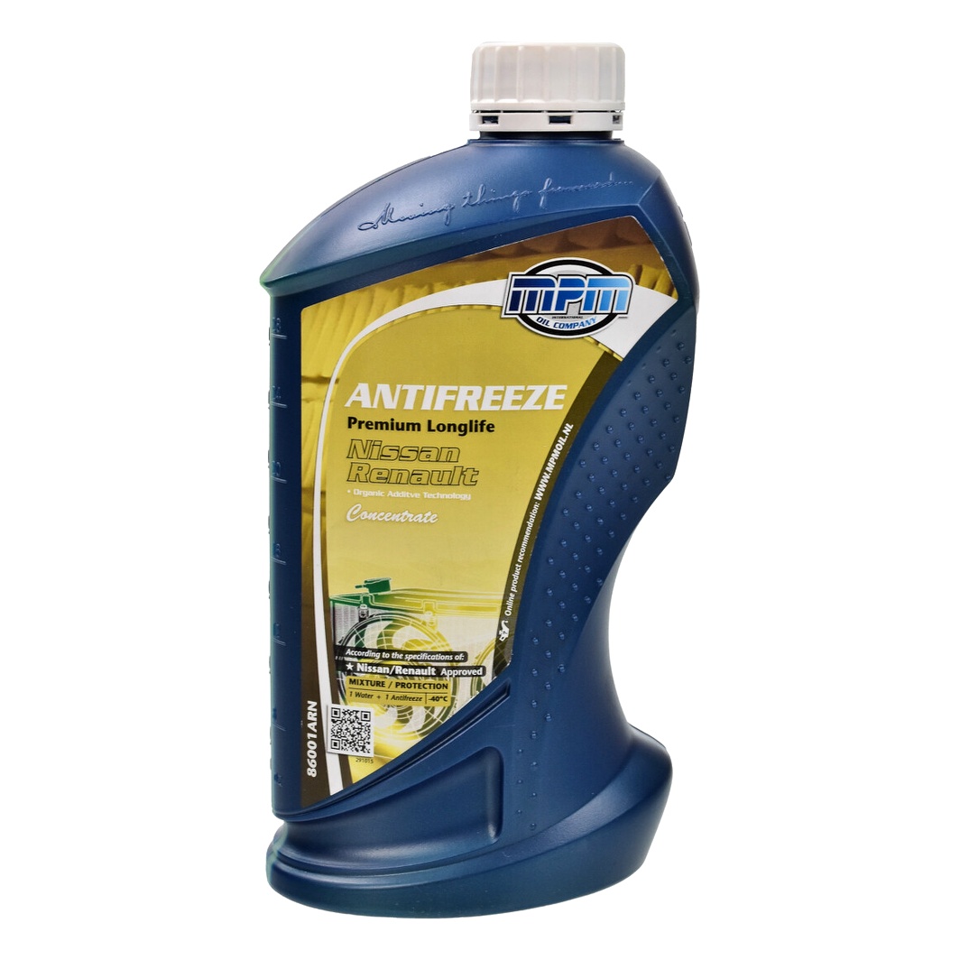 Концентрат антифризу MPM Premium Longlife Nissan/Renault жовтий OAT 1 л (86001ARN) - zapix