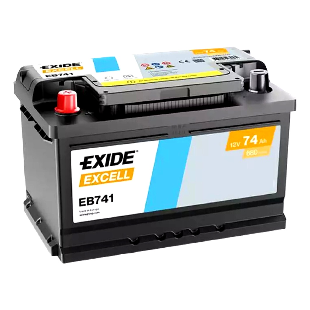 Акумулятор EXIDE Excell 12V 74Ah 680A L+ EB741 - zapix