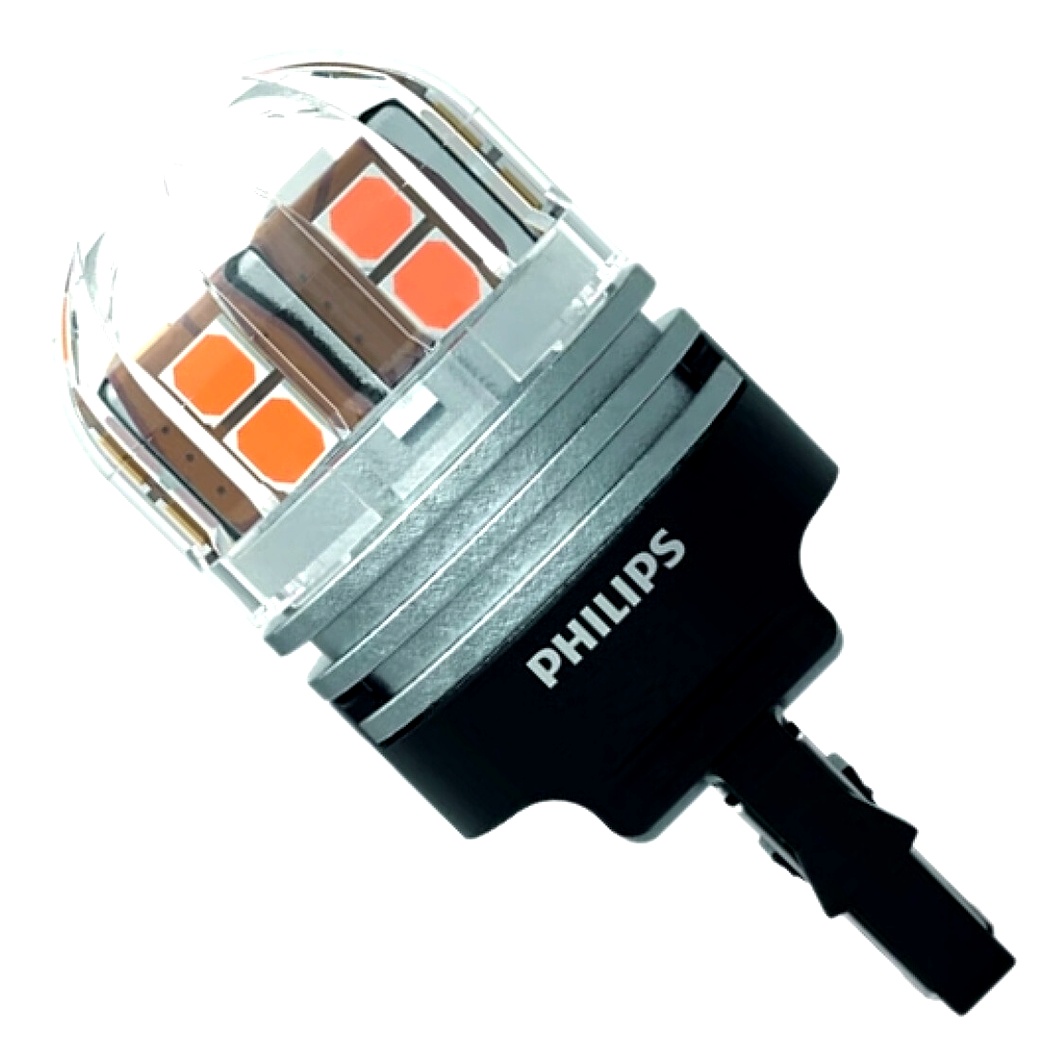 Автолампа LED (светодиодная) PHILIPS Ultinon Pro7000 WY21W W3x16d 2.5W 12V оранжевая 11071AU70X2 - zapix