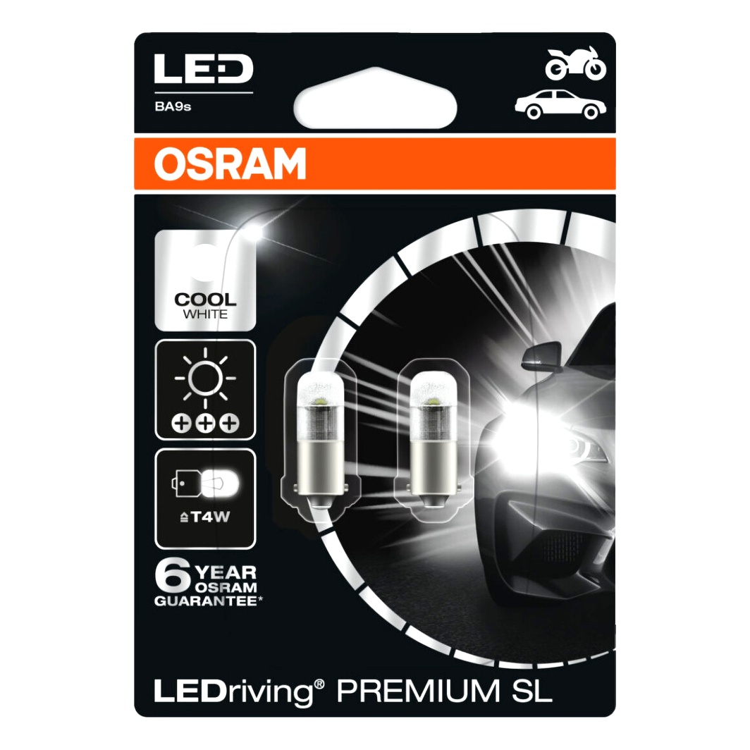 Автолампа LED (світлодіодна) OSRAM LEDriving Premium T4W BA9s 0.8W 12V 3850CW02B - zapix