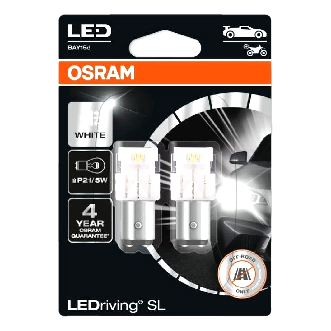 Автолампа LED (світлодіодна) OSRAM LEDriving P21/5W BAY15d 0.4W 12V 7528DWP02B - zapix