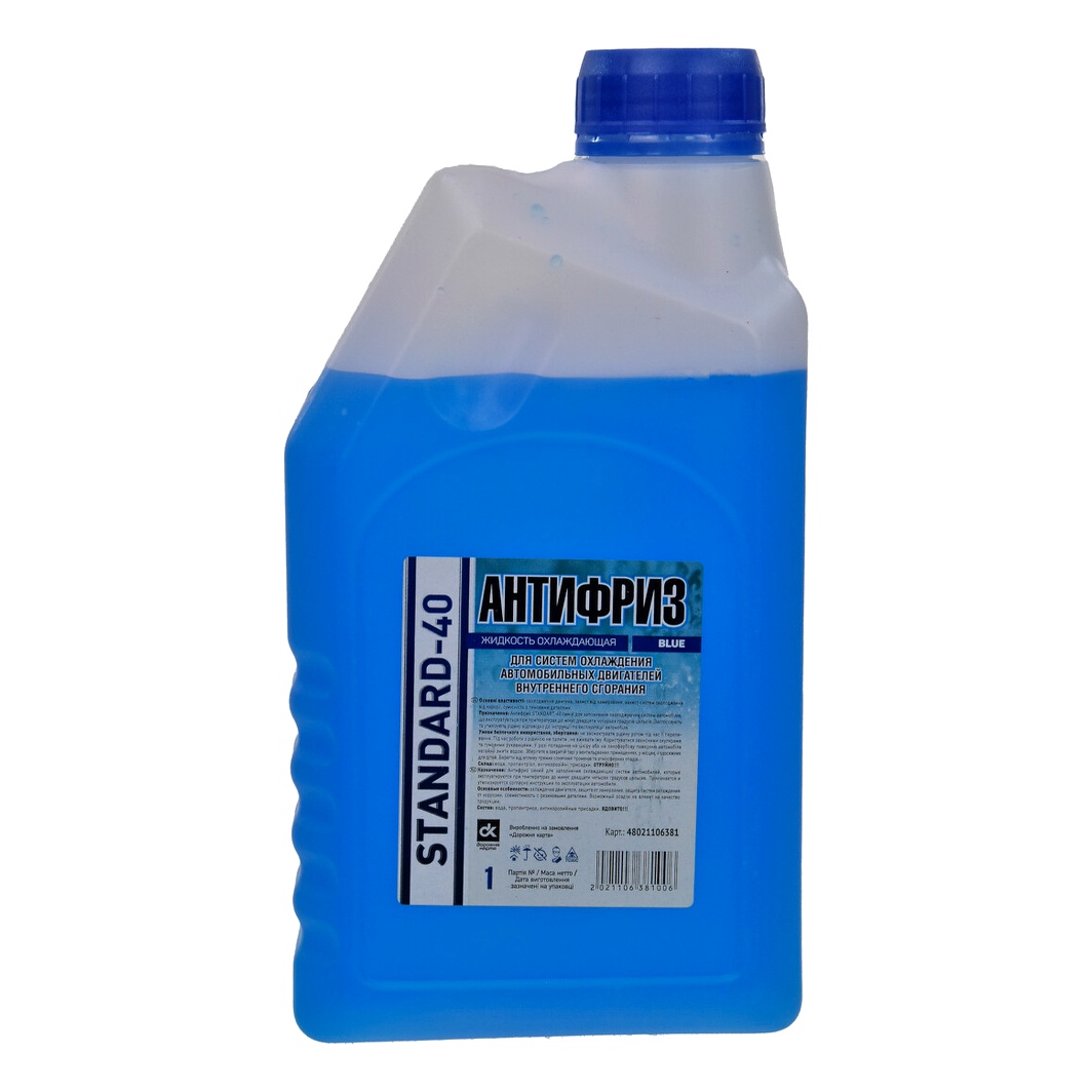 Готовий антифриз ДОРОЖНЯ КАРТА Standard синій -24 °C 1 л (48021106381) - zapix