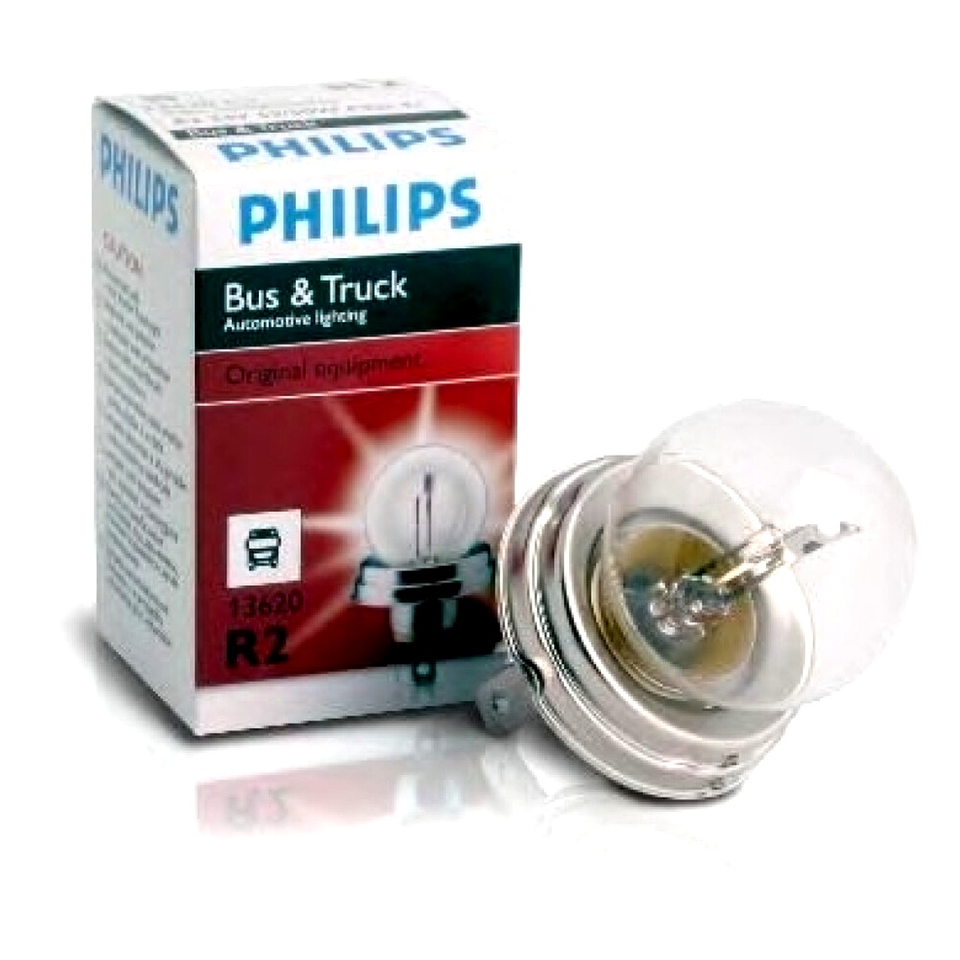 Автолампа галогенова PHILIPS Standard R2 P45t-41 50W 24V прозора 13620C1 - zapix