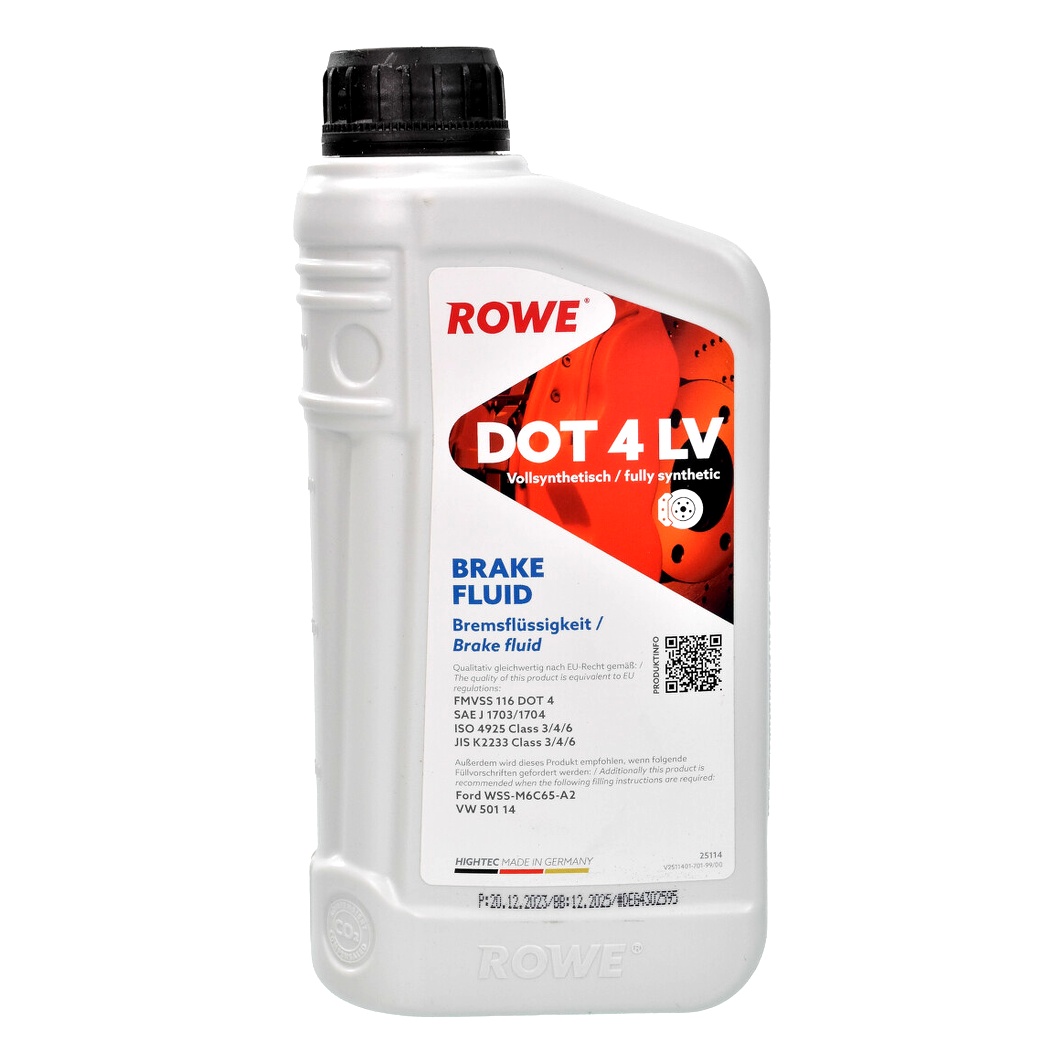 Гальмівна рідина ROWE DOT 4 Brake Fluid ABS / ESP пластик 1 л 25114001099 - zapix