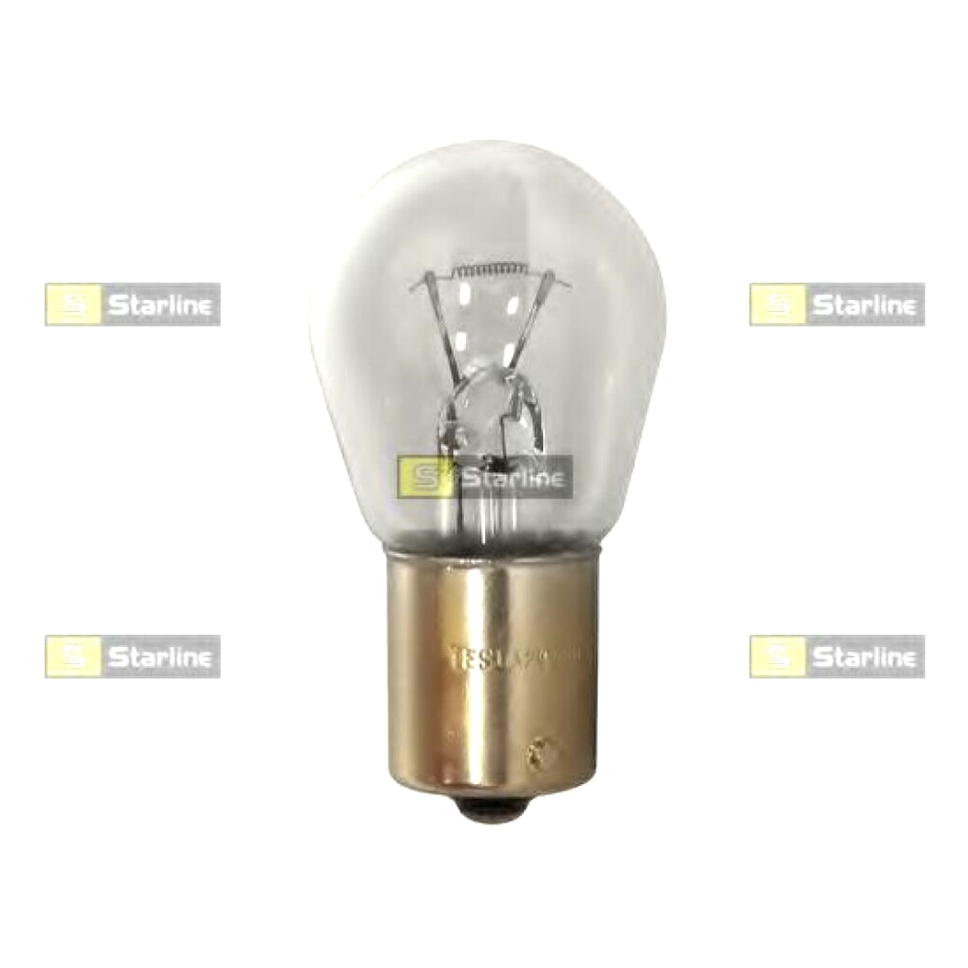 Автолампа розжарювання STARLINE Standard P21W BA15s 21W 12V прозора 9999995 - zapix