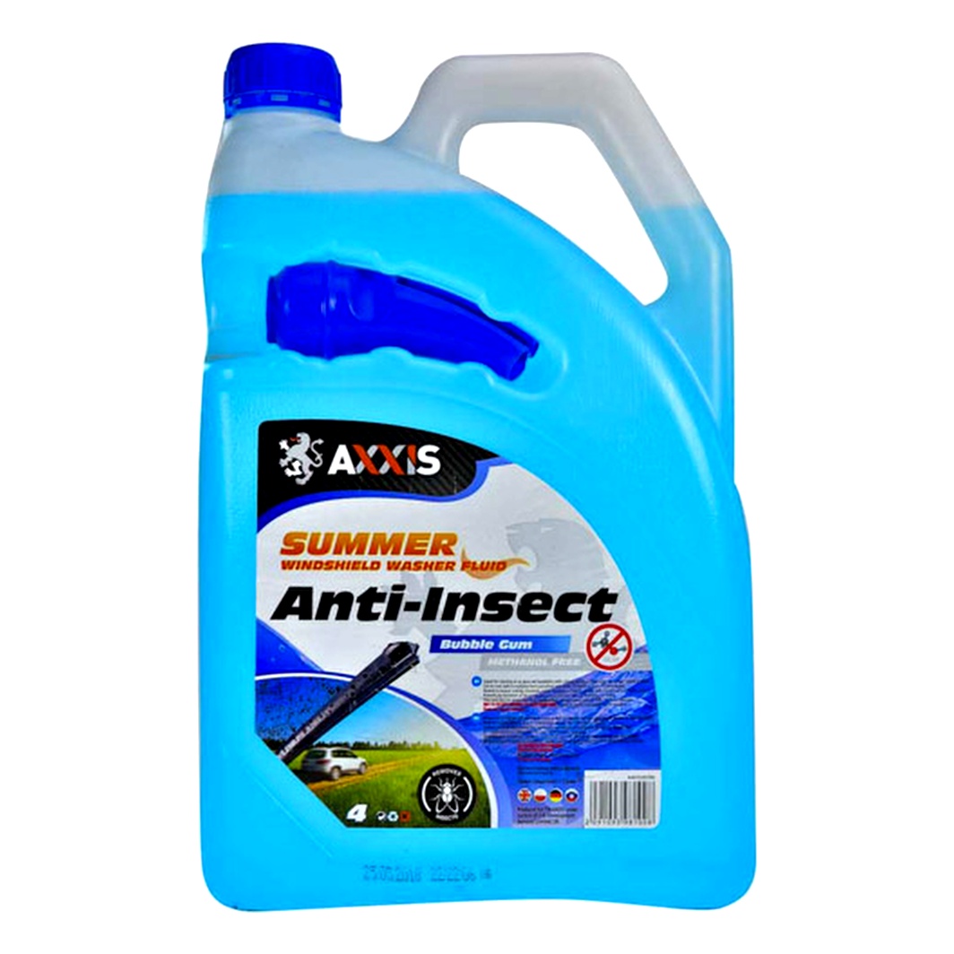 Омивач скла готовий літній -2°С AXXIS Anti-Insect bubble gum 4 л AX2083 - zapix
