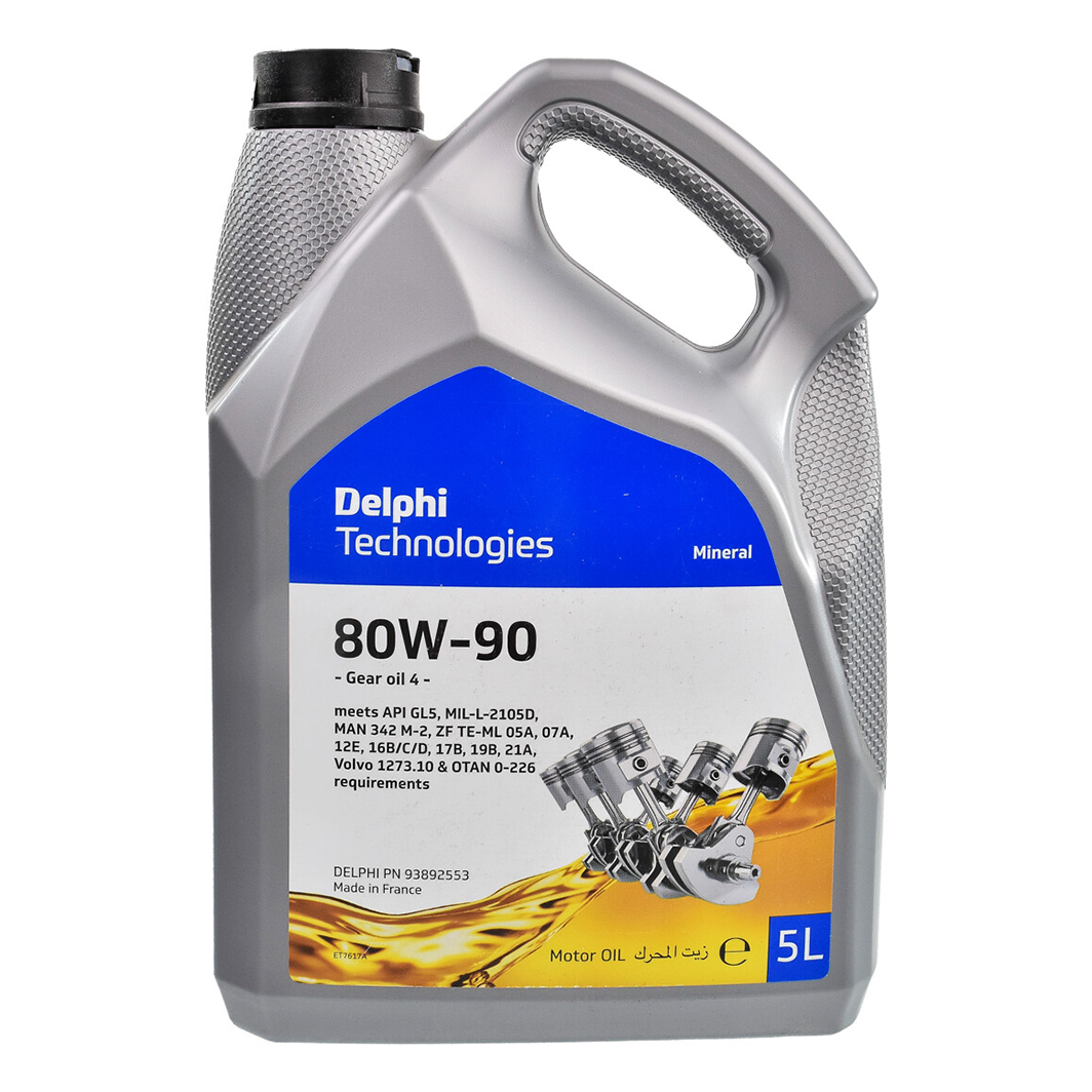 Трансмиссионное масло DELPHI Gear Oil 4 GL-5 80W-90 5 л 93892553 - zapix
