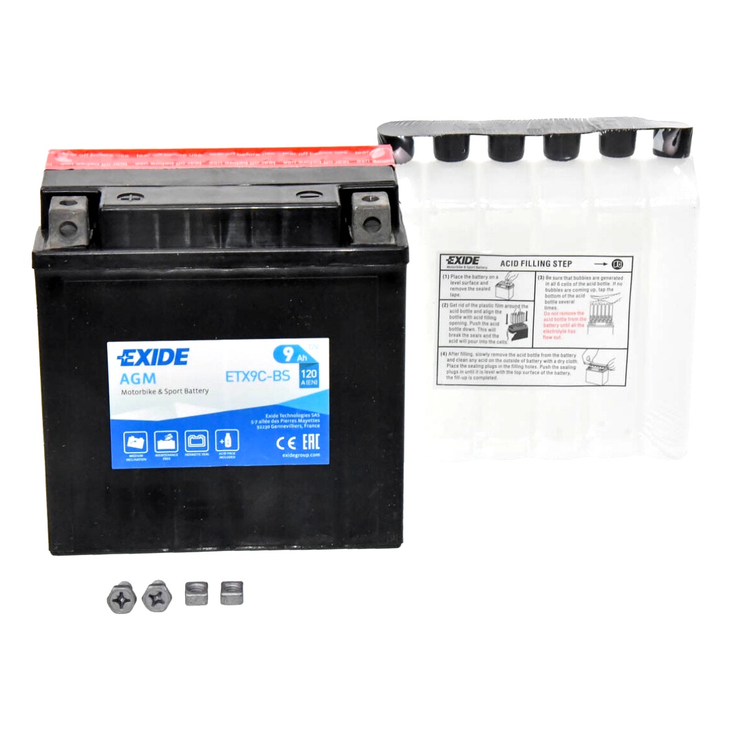 Акумулятор EXIDE AGM 12V 9Ah 120A L+ ETX9CBS - zapix