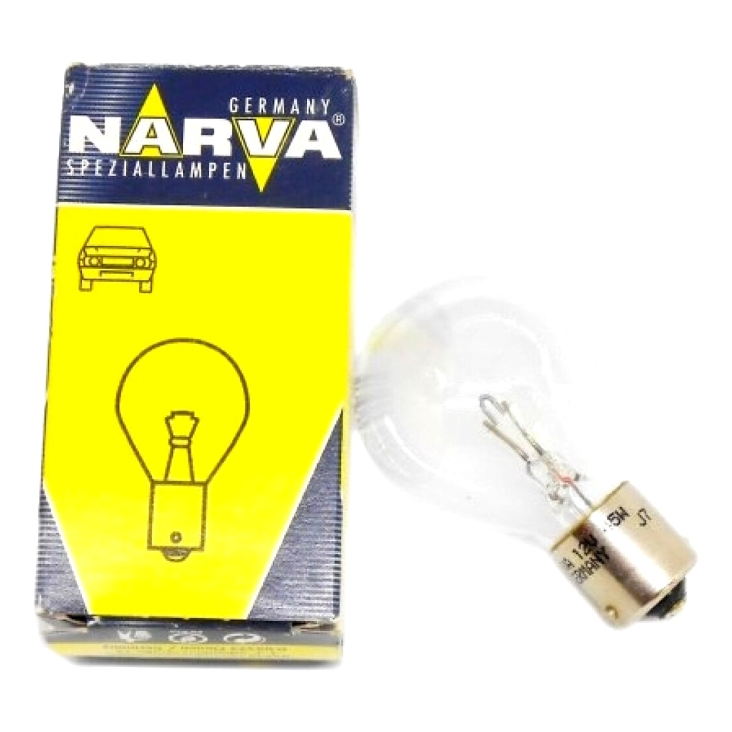 Автолампа галогенова NARVA BA15s 45W 12V прозора 49174 - zapix
