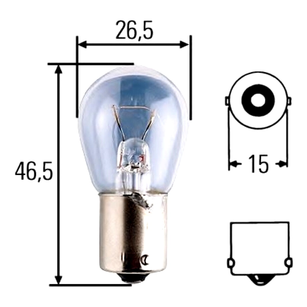 Автолампа розжарювання HELLA R18W BA15s 18W 12V світло-блакитна 8GA002072121 - zapix