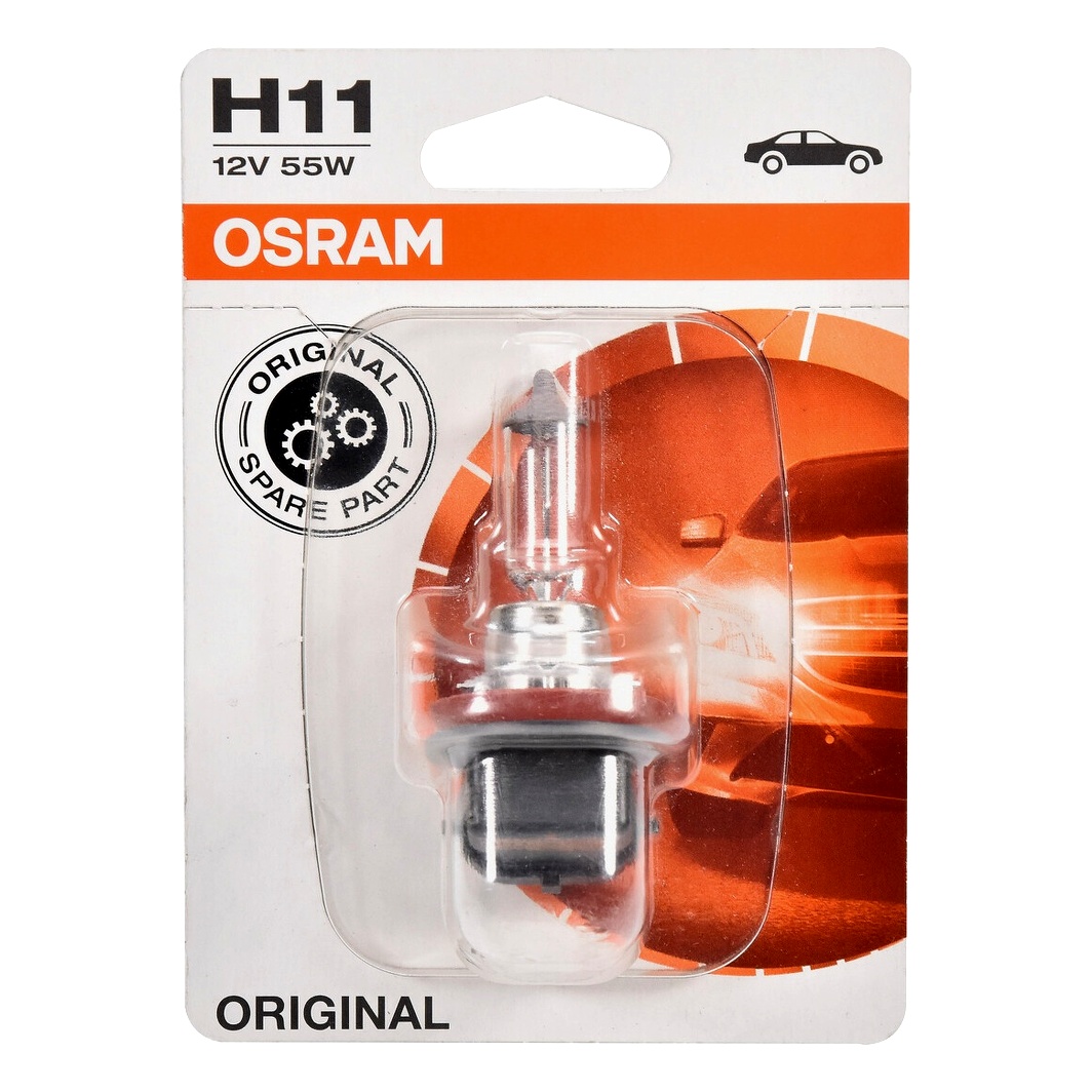 Автолампа галогеновая OSRAM Original Line H11 PGJ19-2 55W 12V прозрачная 6421101B - zapix