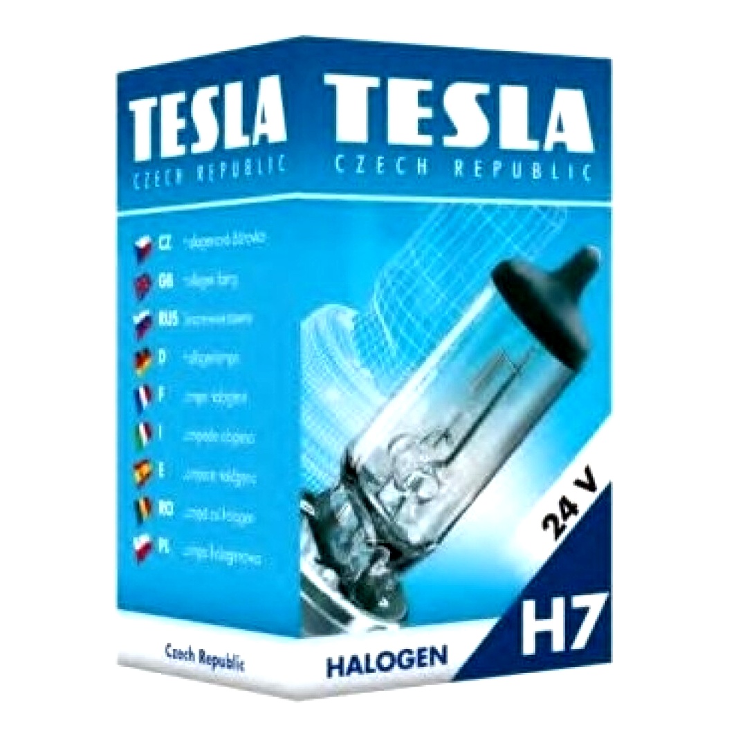 Автолампа галогенова TESLA Standard H7 PX26d 70W 24V прозора B10702 - zapix