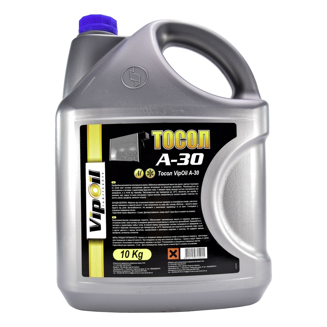 Тосол VIPOIL Тосол А-30 -24 °C 10 л (701349) - zapix