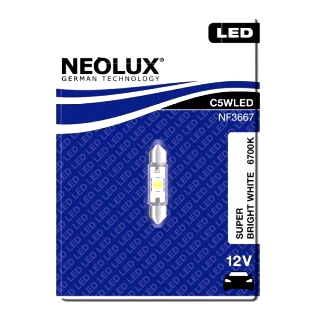 Автолампа LED (світлодіодна) NEOLUX® Neolux Super Bright White C5W S8.5d 1W 12V NF36671B - zapix
