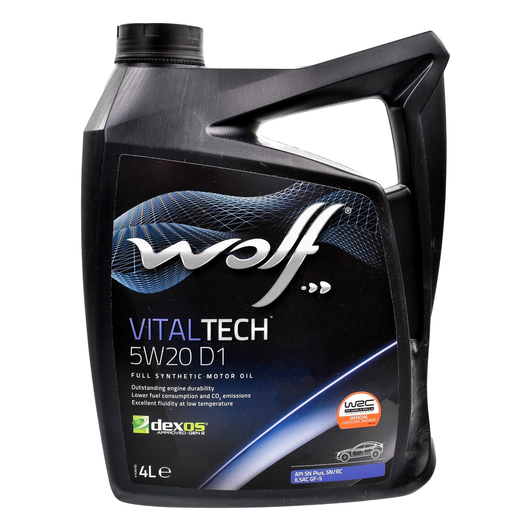 Моторна олива WOLF Vitaltech D1 5W-20 4 л (8331046) - zapix