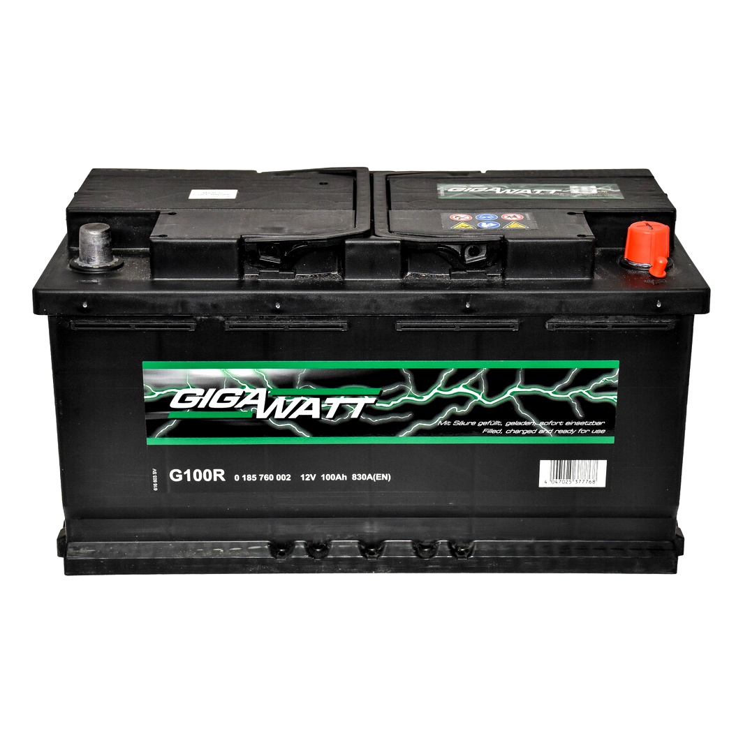 Акумулятор GIGAWATT 12V 100Ah 830A R+ 0185760002 - zapix