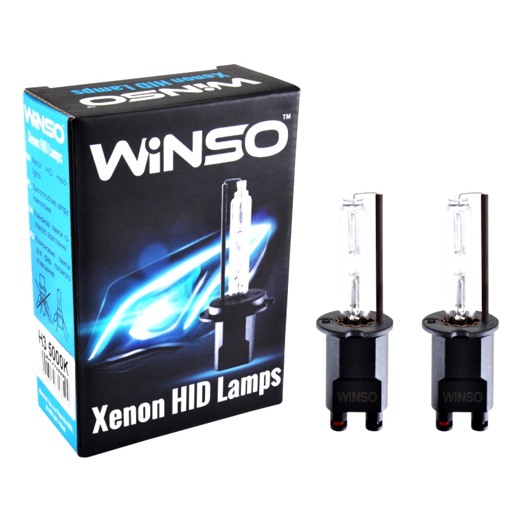 Автолампа ксеноновая WINSO H3 PK22s 35W 85V прозрачная 713500 - zapix