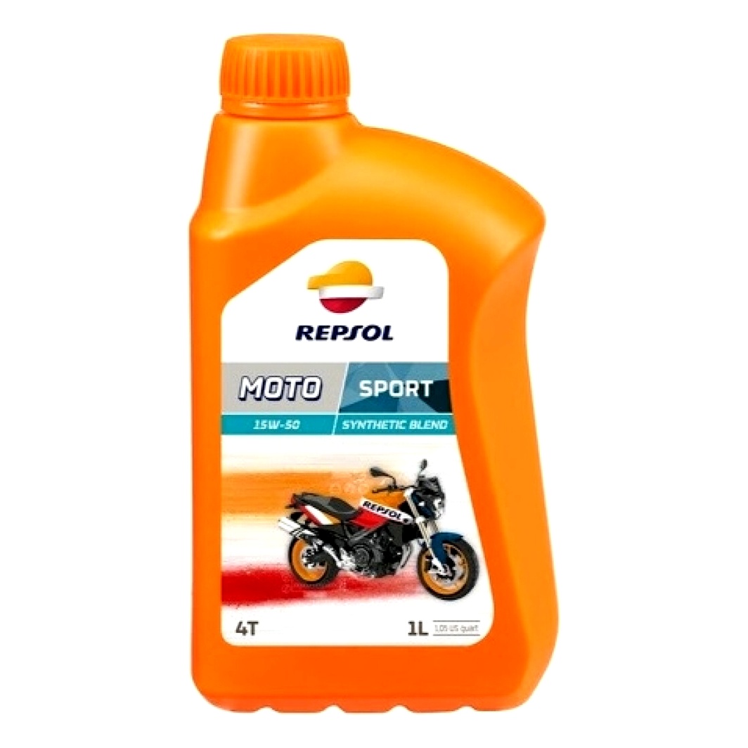 Моторное масло REPSOL Moto Sport 4T 15W-50 полусинтетическое 1 л RP180M51 - zapix