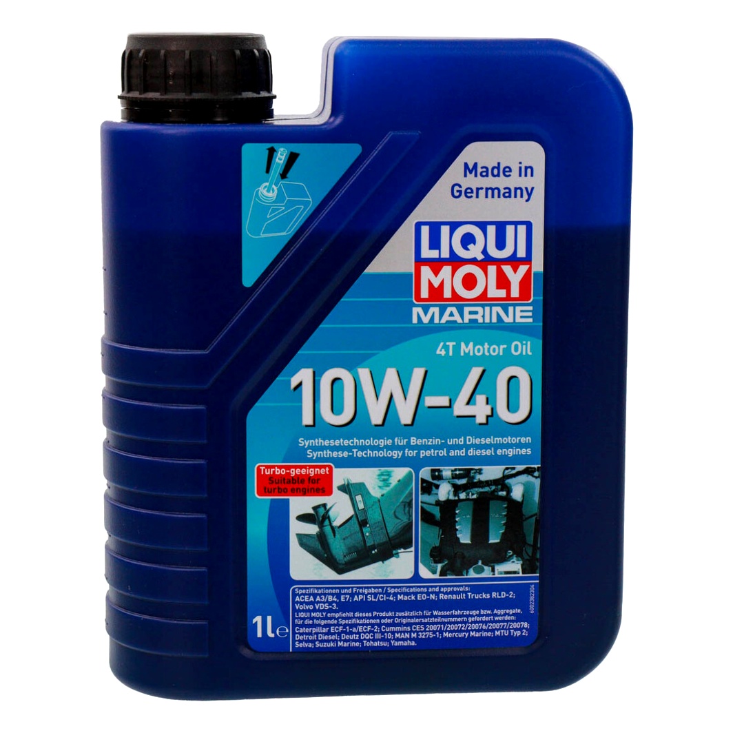 Моторное масло LIQUI MOLY Marine 4T 10W-40 синтетическое 1 л 25012 - zapix