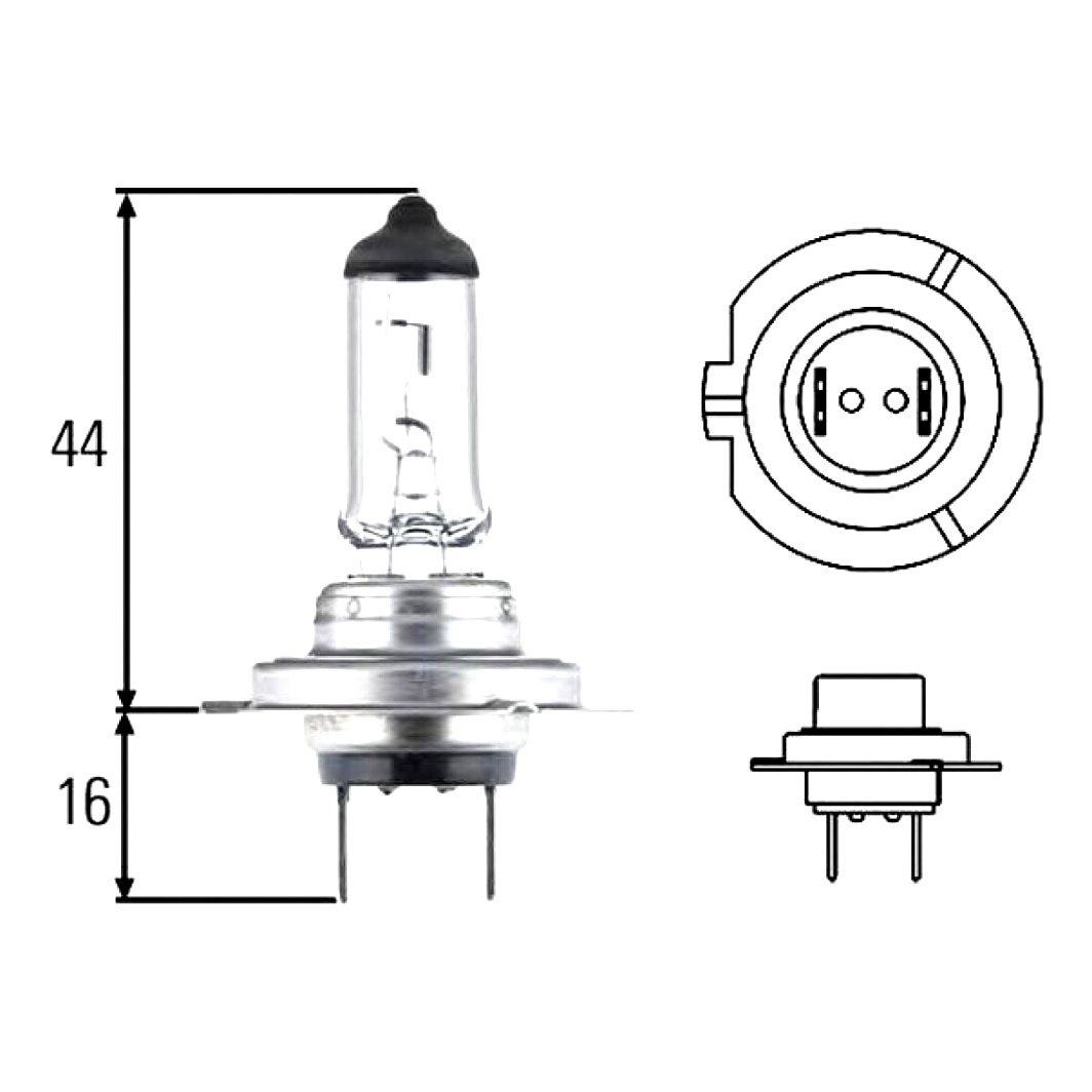 Автолампа галогенова BOSMA Heavy Duty Long Life H7 PX26d 55W 12V 1518 - zapix