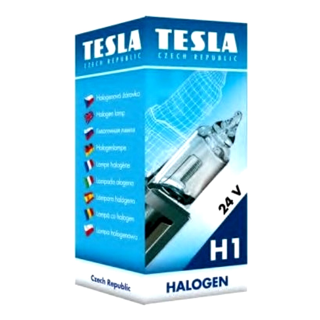 Автолампа галогенова TESLA Standard H1 P14.5s 70W 24V прозора B10102 - zapix