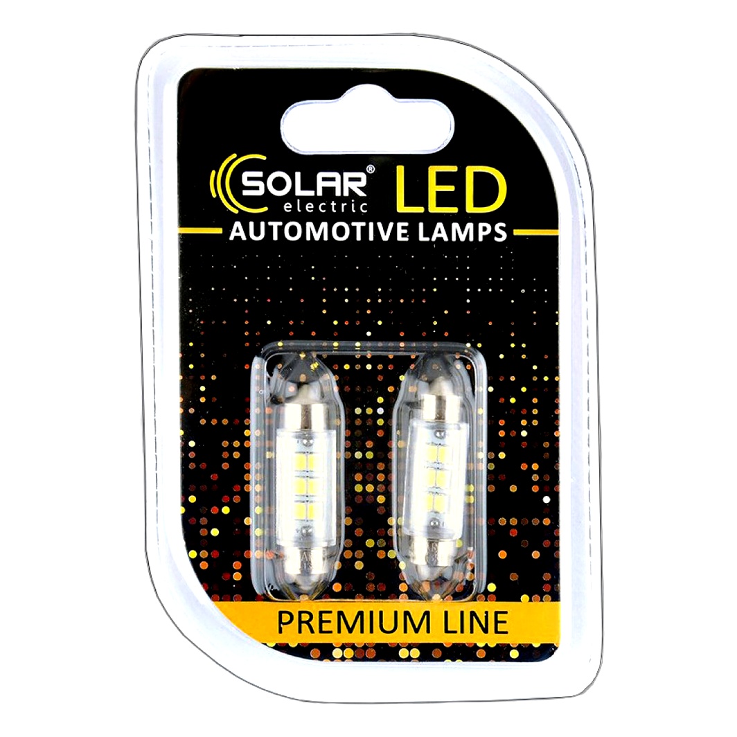 Автолампа LED (светодиодная) SOLAR T11x39 SV8.5 12V SL1351 - zapix