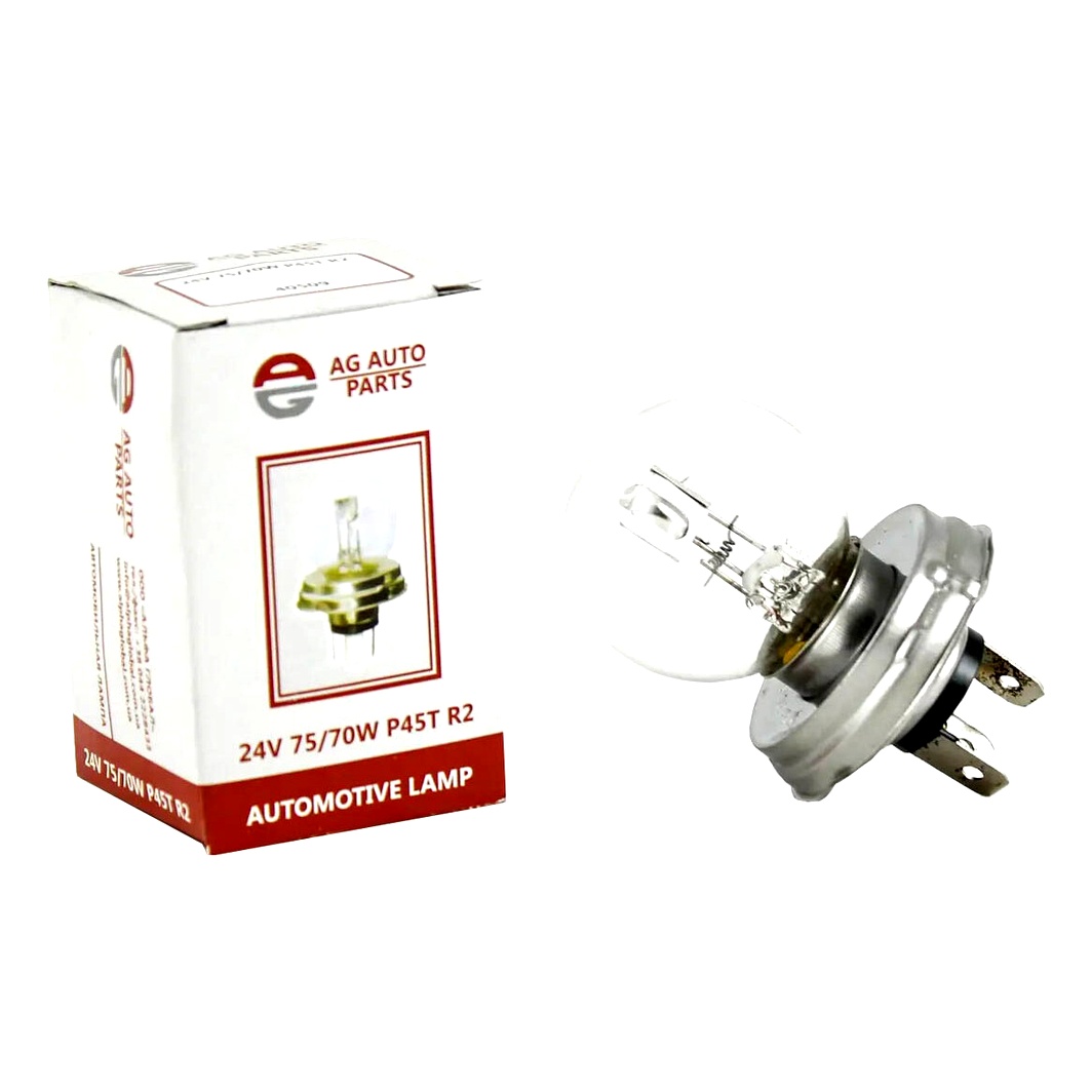 Автолампа розжарювання AG AUTOPARTS R2 P45t 70W 24V прозора AG40509 - zapix