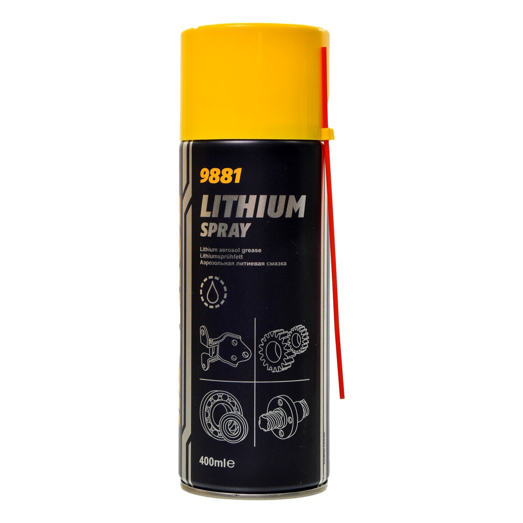 Смазка литиевая MANNOL Lithium spray для механизмов дверей 400 мл (9881) - zapix