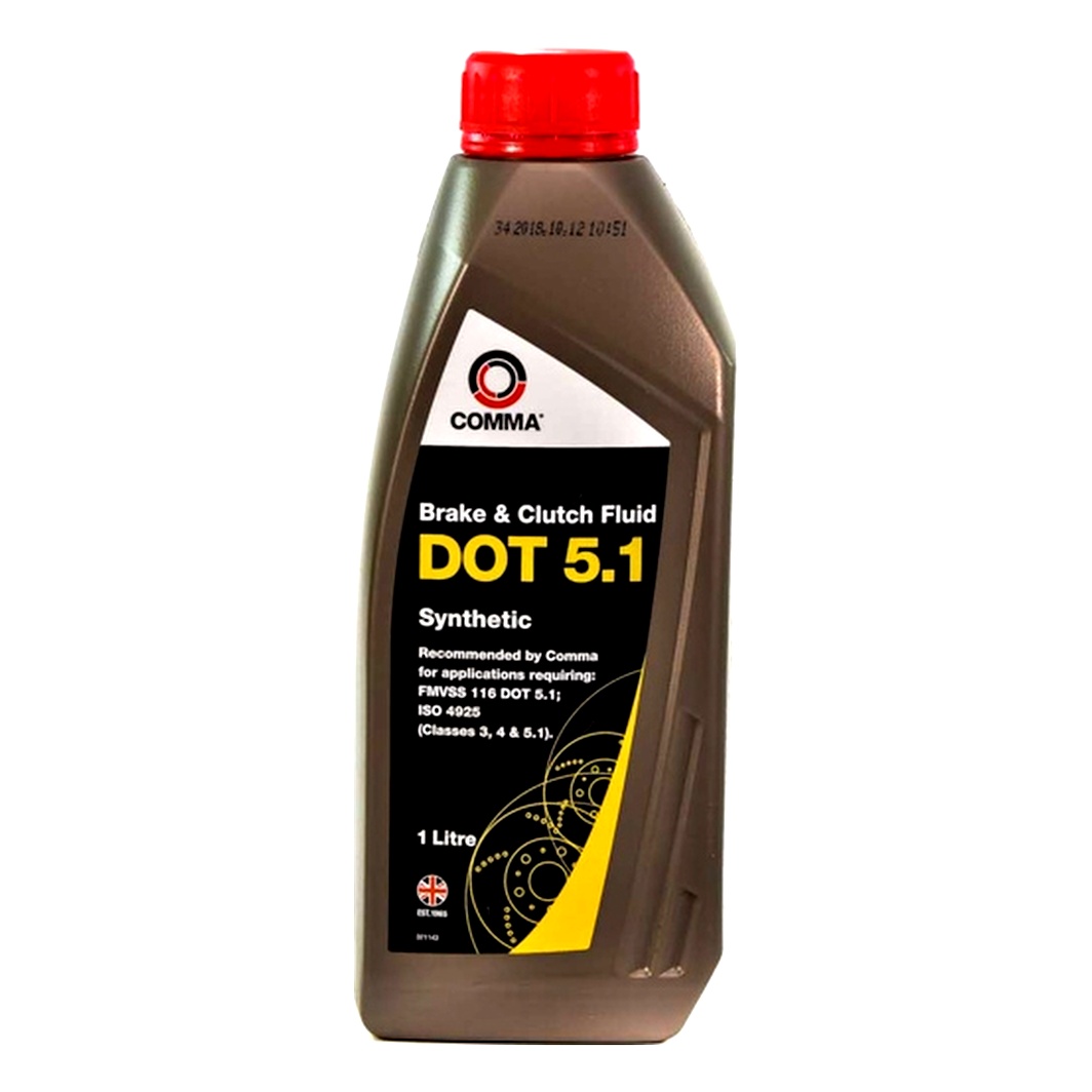 Гальмівна рідина COMMA DOT 5.1 Synthetic ABS пластик 1 л BF51L - zapix