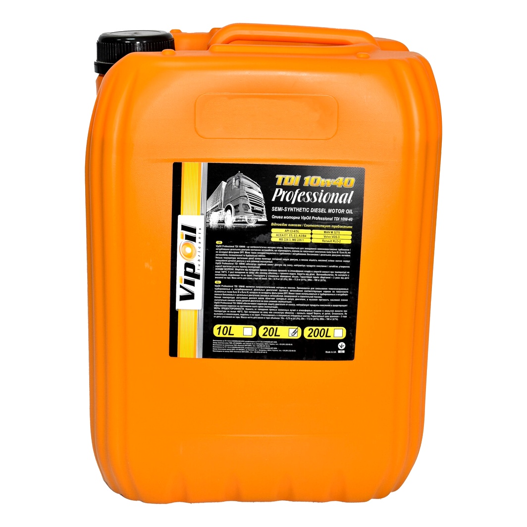 Моторное масло VIPOIL Professional TDI 10W-40 20 л (162841) - zapix