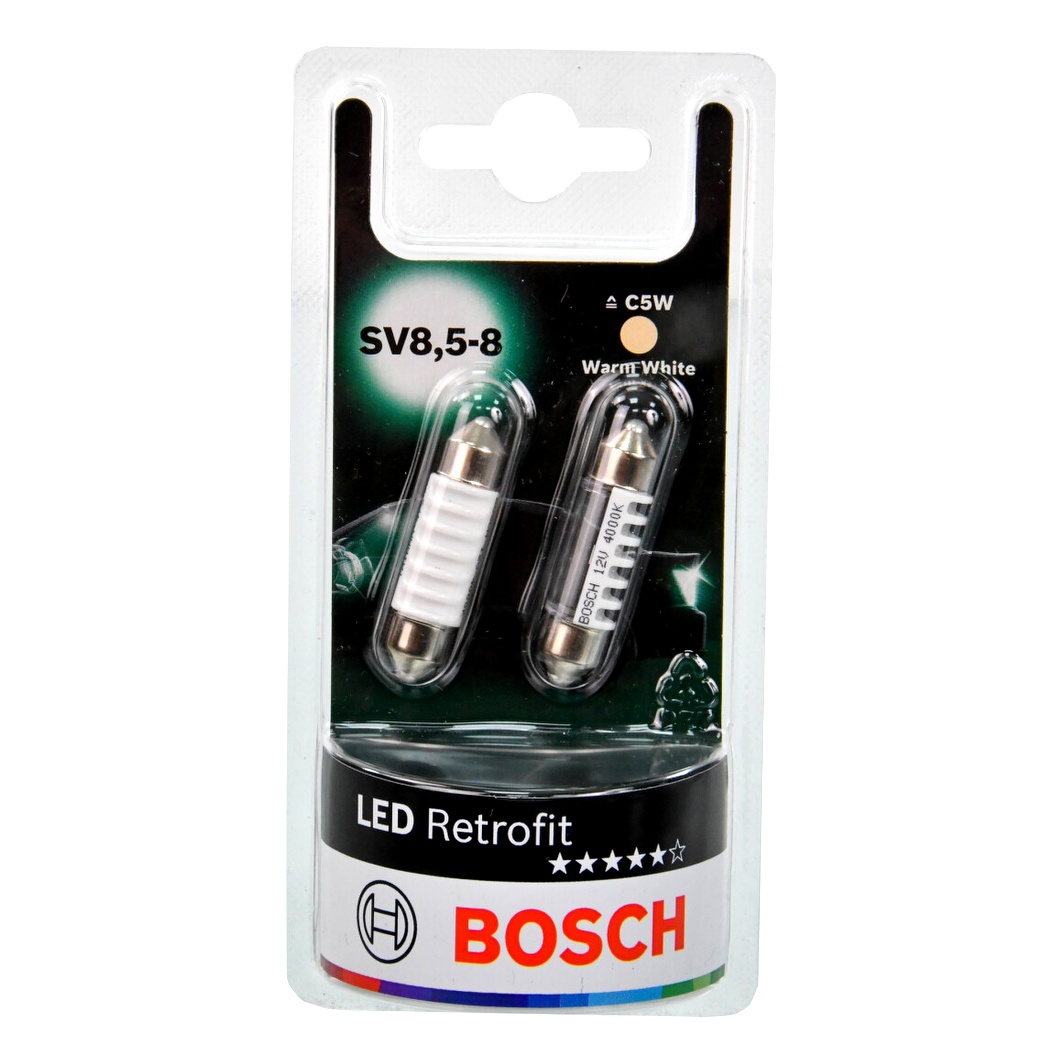 Автолампа LED (светодиодная) BOSCH Retrofit LED C5W SV8.5-8 1W 12V 1987301502 - zapix