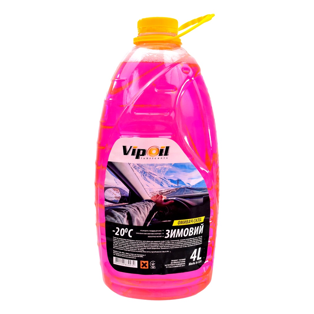 Омивач скла готовий зимовий -20°С VIPOIL bubble gum 4 л 0340349 - zapix
