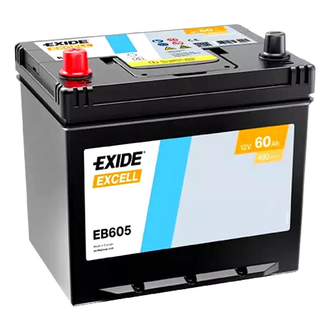 Акумулятор EXIDE Excell 12V 60Ah 390A L+ EB605 - zapix