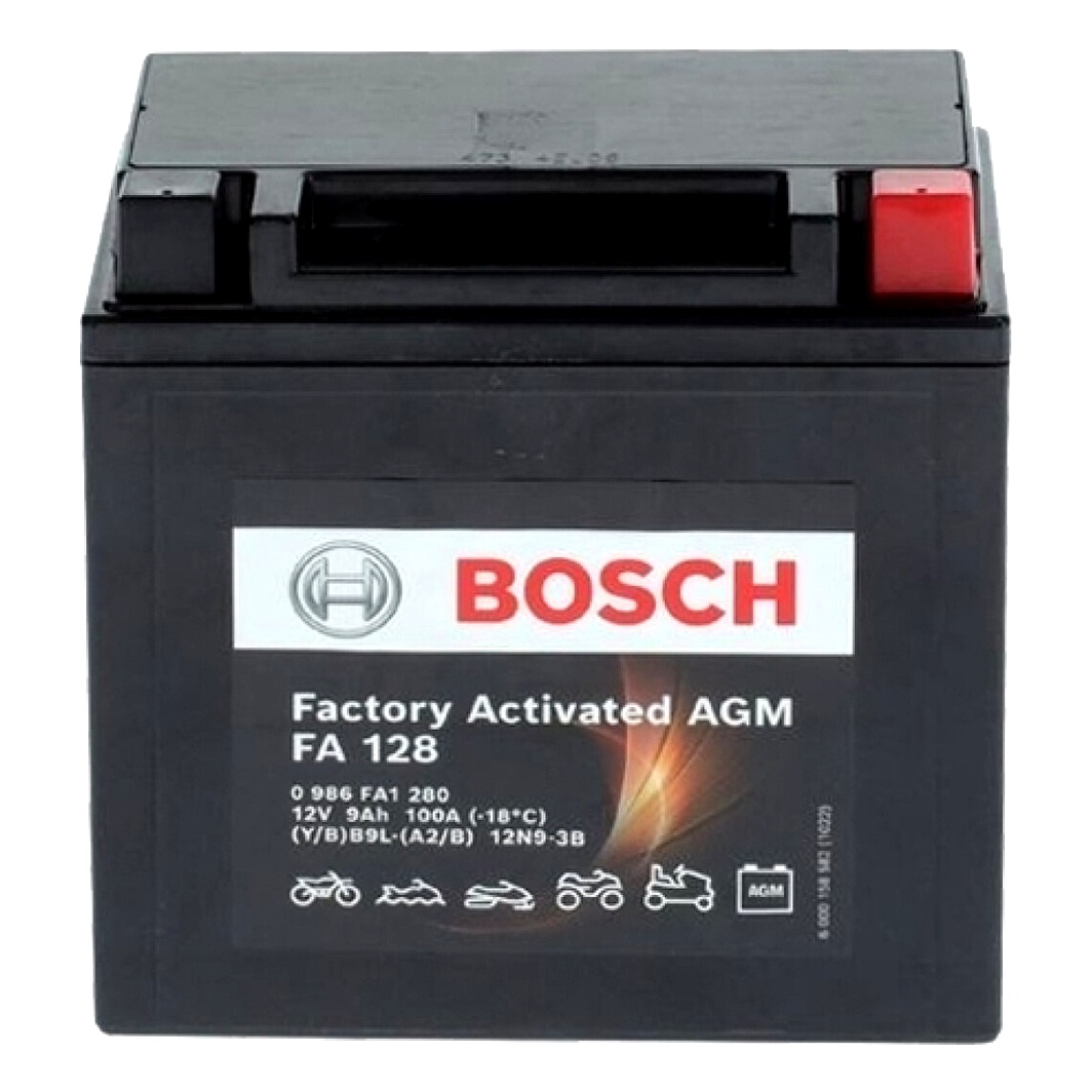Акумулятор BOSCH Factory Activated AGM 12V 9Ah 100A R+ 0986FA1280 - zapix