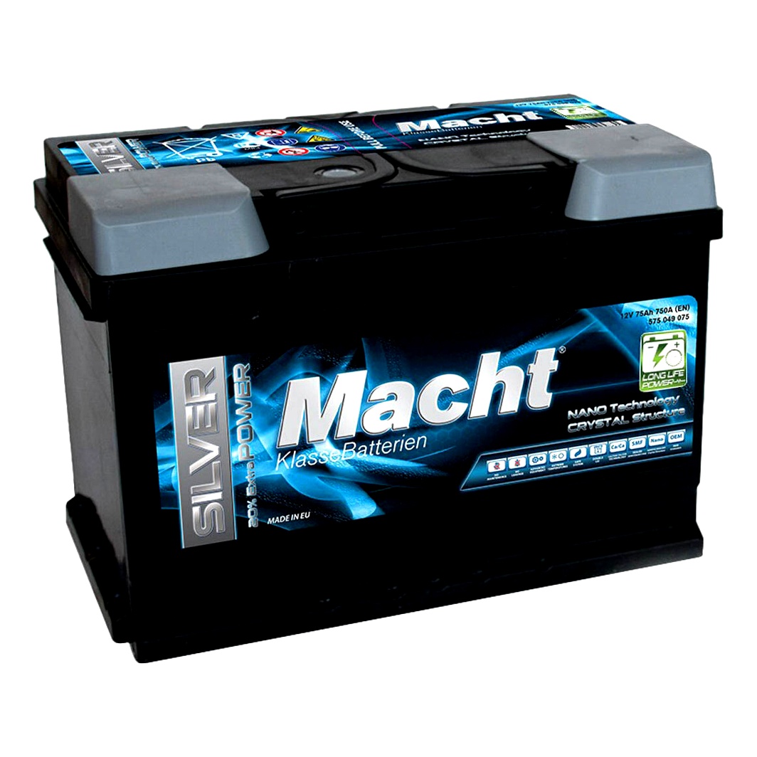 Акумулятор MACHT Silver 12V 75Ah 750A R+ 25875 - zapix