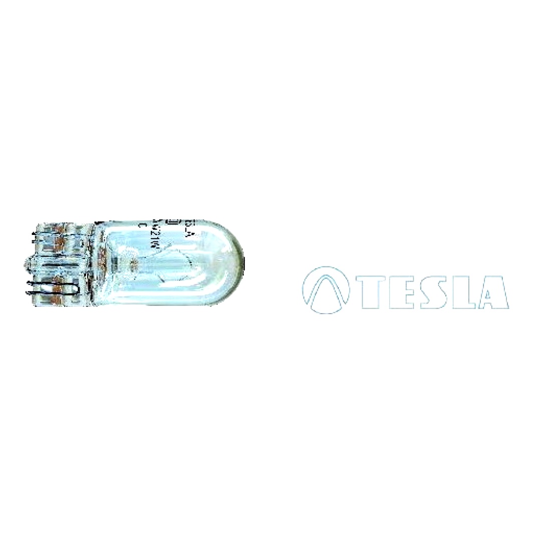 Автолампа розжарювання TESLA Standard W21W W3x16d 21W 12V прозора B62201 - zapix