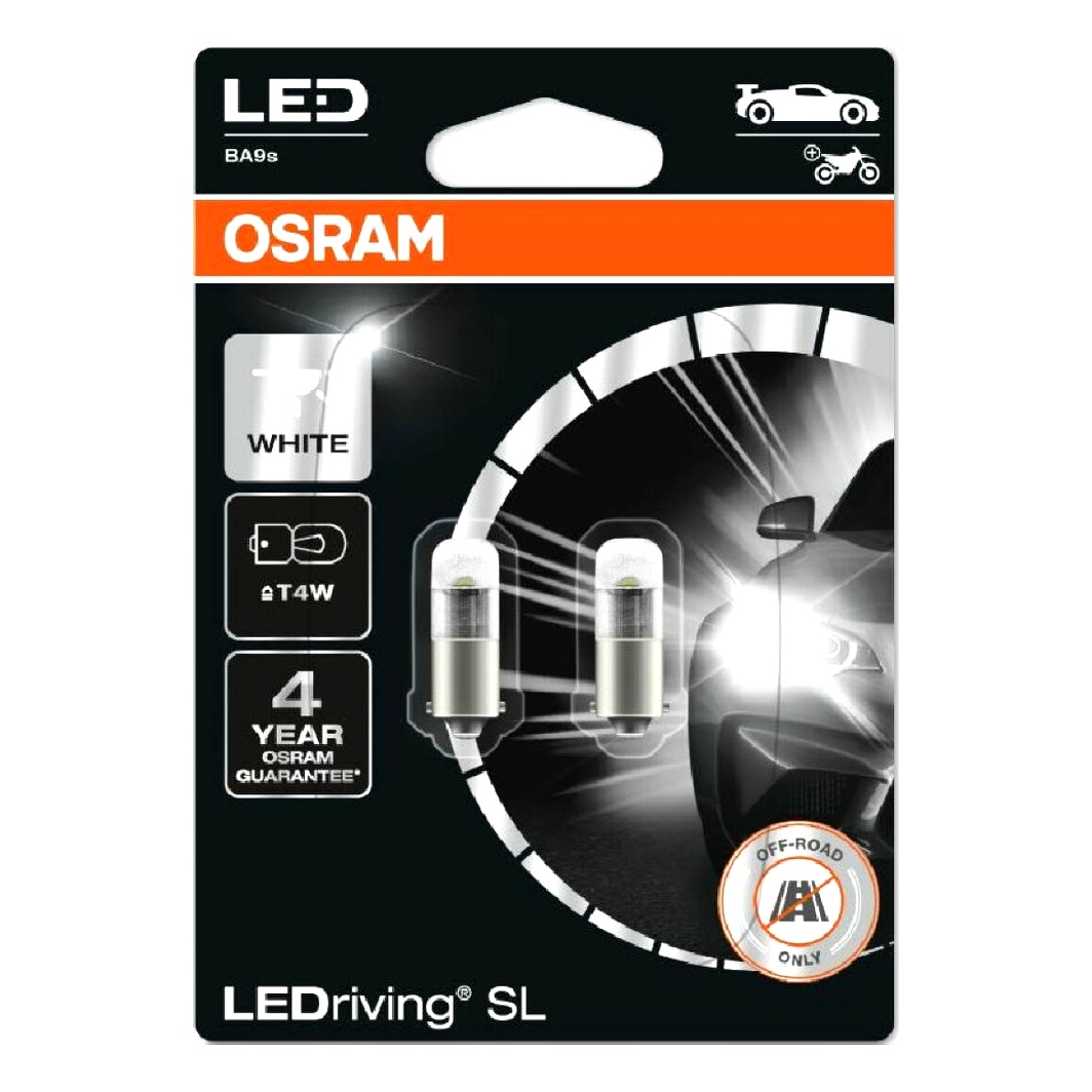 Автолампа LED (світлодіодна) OSRAM LEDriving T4W BA9s 0.8W 12V 3893DWP02B - zapix
