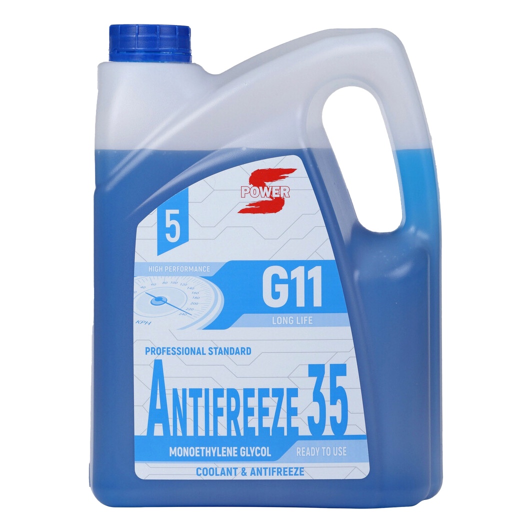 Готовий антифриз S-POWER синій G11 -30 °C 5 л (SPG11B5LCAN) - zapix