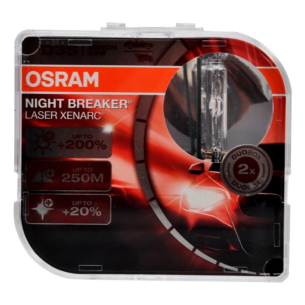Автолампа ксенонова OSRAM Xenarc Night Breaker Laser D3S PK32d-5 35W 42V прозора 66340XNLHCB - zapix