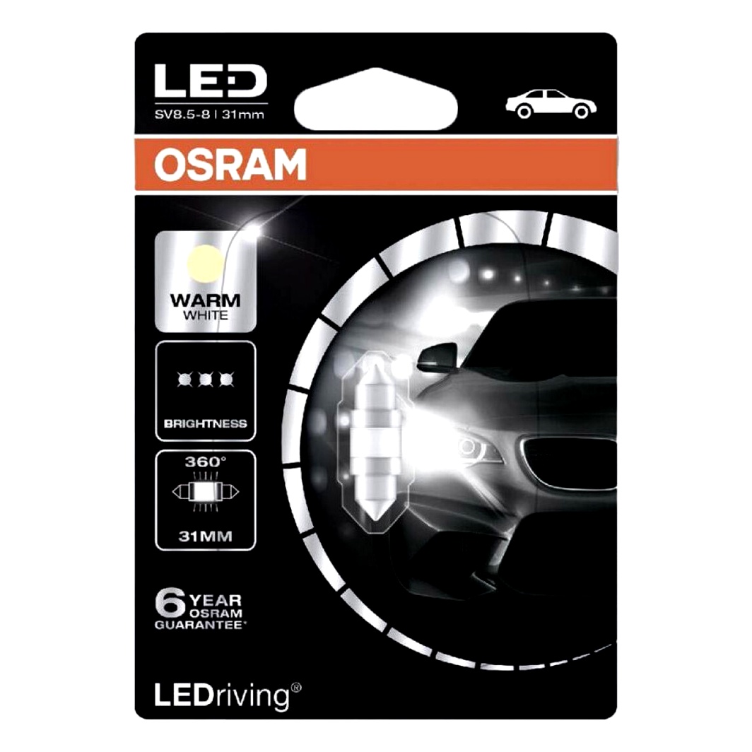 Автолампа LED (светодиодная) OSRAM LEDriving Premium C5W SV8.5-8 1W 12V белая 6497WW01B - zapix