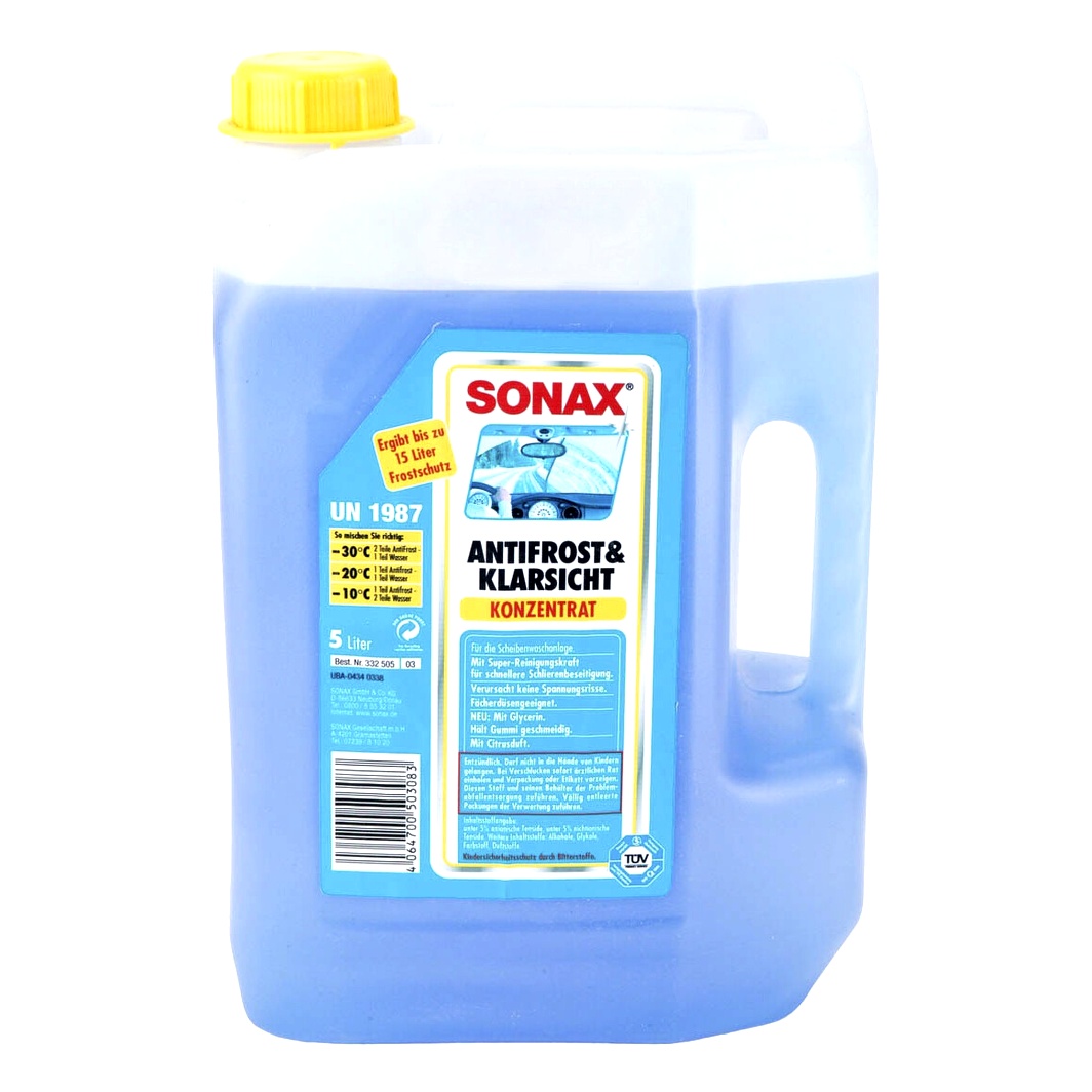 Омивач скла концентрат зимовий -70°С SONAX AntiFrost&KlarSicht 5 л 332505 - zapix