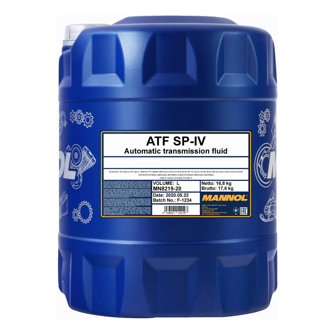 Трансмиссионное масло MANNOL ATF SP-IV 20 л MN821920 - zapix