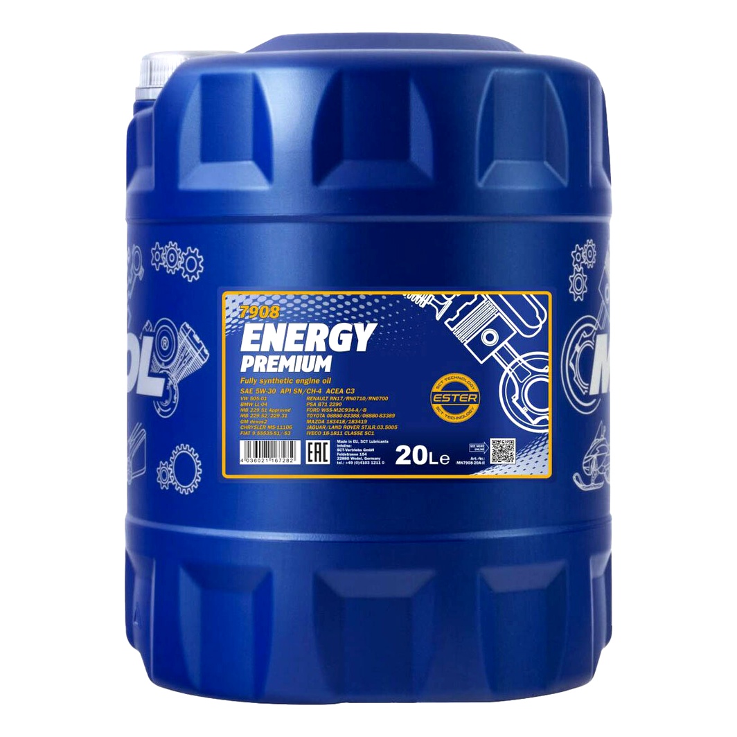 Моторна олива MANNOL Energy Premium 5W-30 20 л (MN790820) - zapix