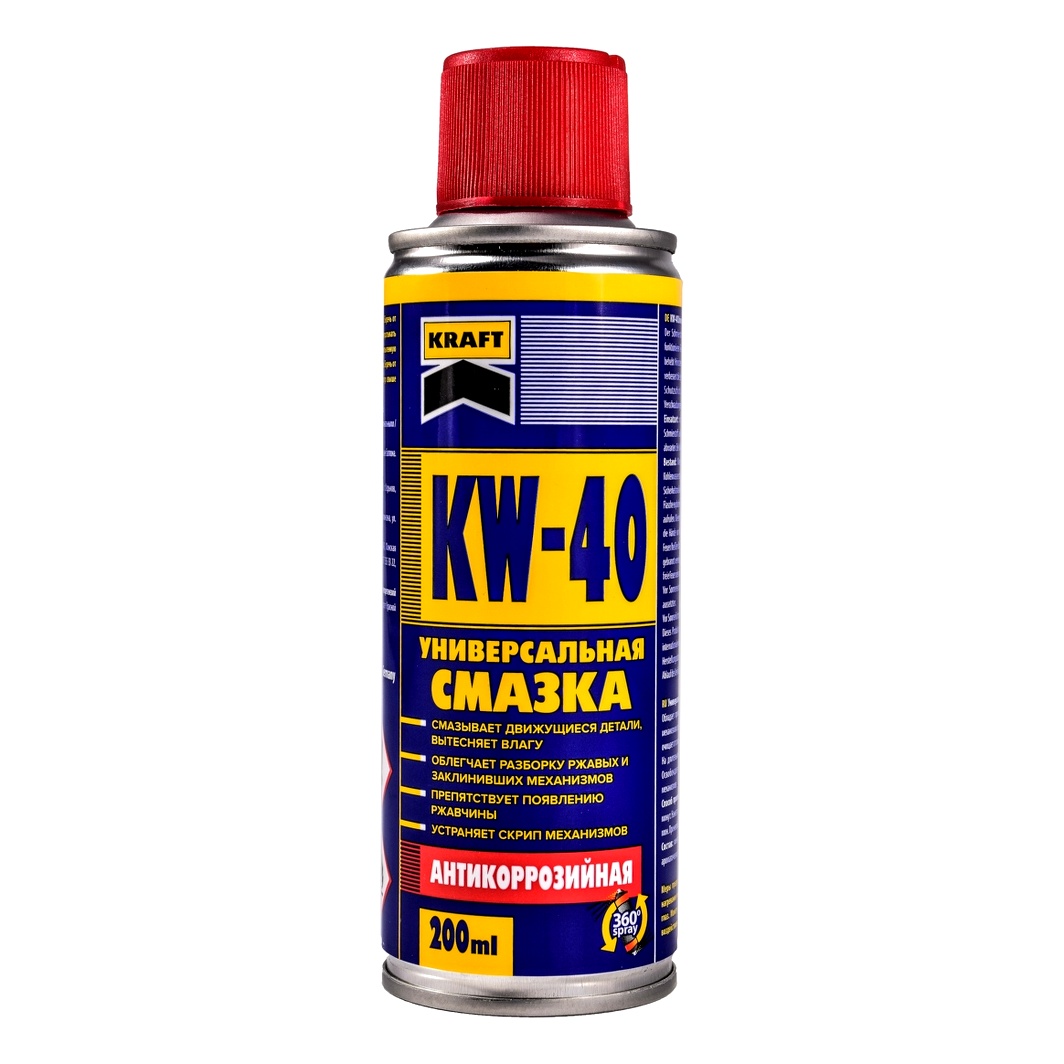 Змазка мінерально-синтетична KRAFT AUTOMOTIVE Universal Spray універсальна 200 мл (KF001) - zapix