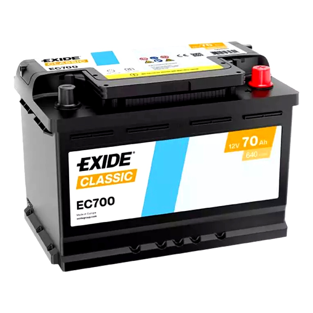 Акумулятор EXIDE Classic 12V 70Ah 640A R+ EC700 - zapix
