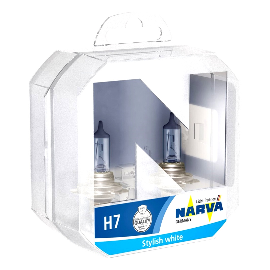 Автолампа галогеновая NARVA Range Power Blue+ H7 PX26d 55W 12V прозрачно-голубая 486382BOX - zapix